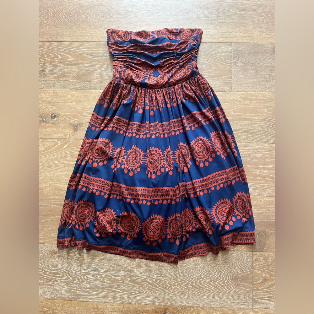 Anthropologie “Girls From Savoy" Strapless Dress